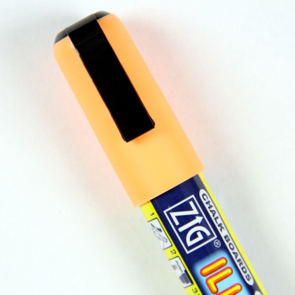 Fluorescent Orange Wet Wipe Pens - 6mm Nib